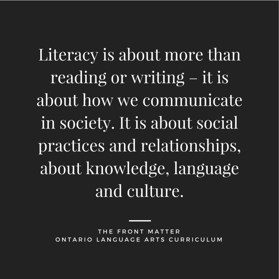 Front Matter of Curriculum